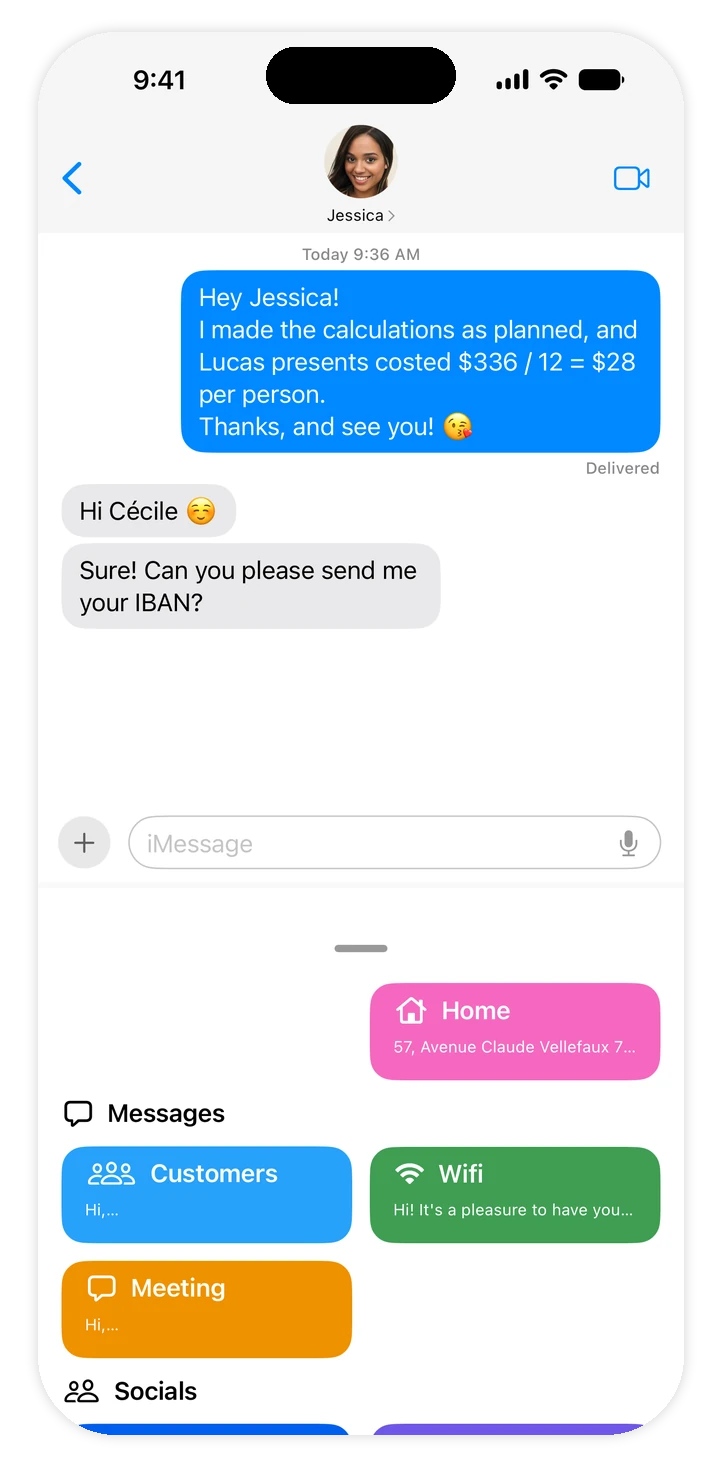 SharePal iMessage app